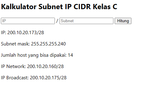 IP Address Subnet Calculator